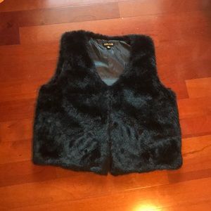 Black Fur Vest